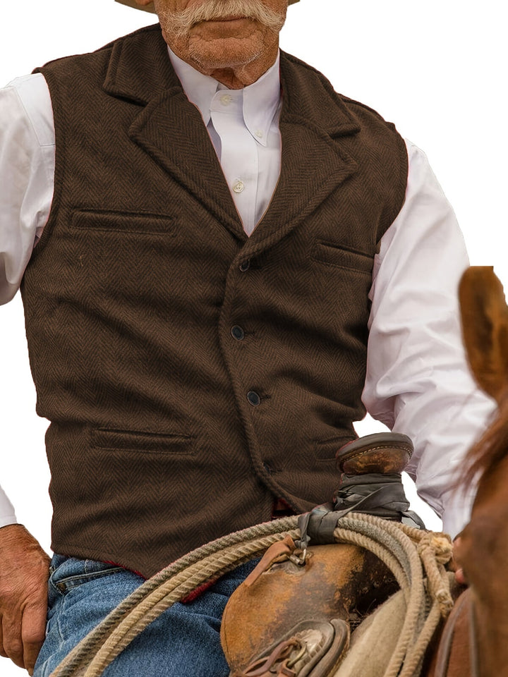 Miles | Heritage Herringbone Vest