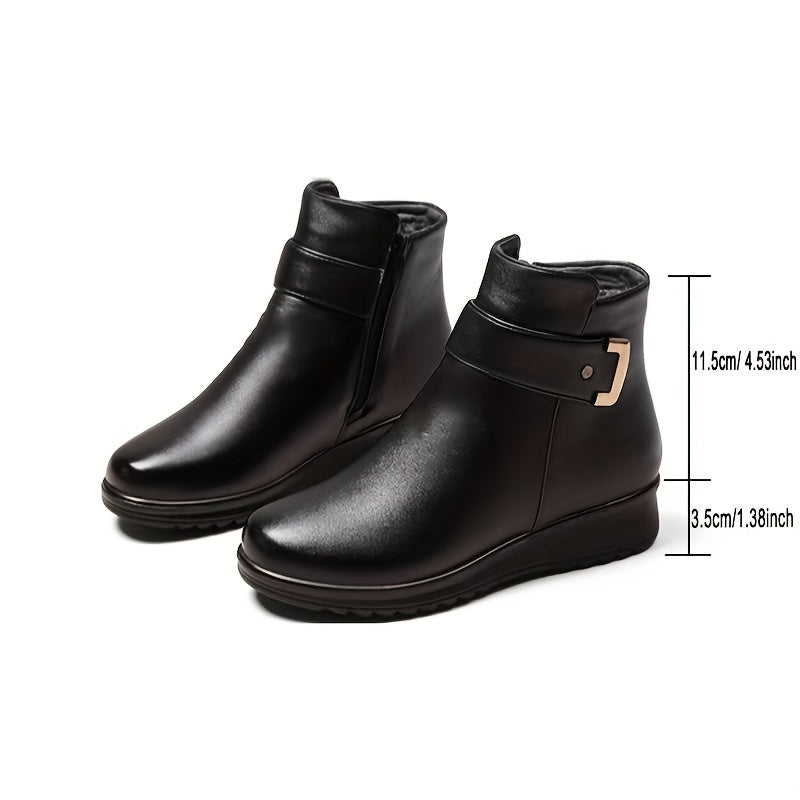 Jasmine | Cozy Buckle Ankle Boots