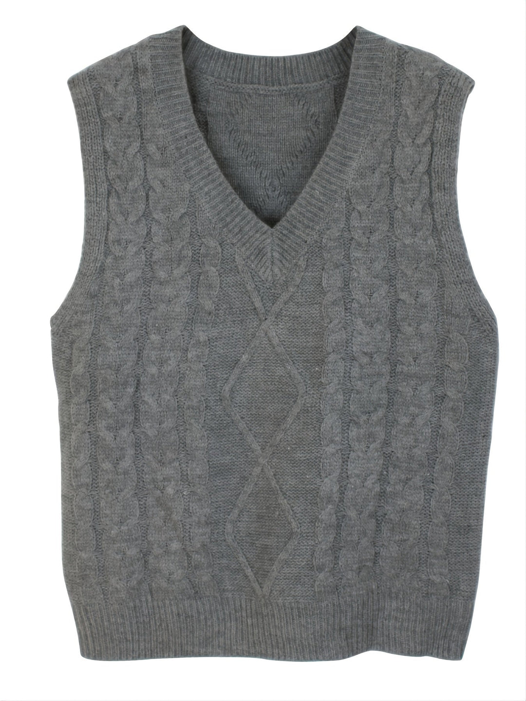 Lillian | Cable-Knit V-Neck Sweater Vest