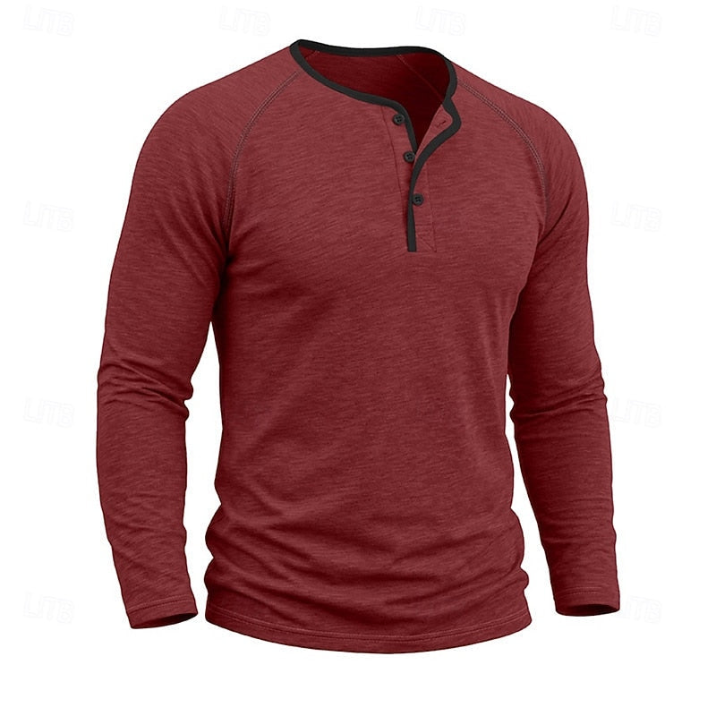 Dean | Classic Button Henley Shirt