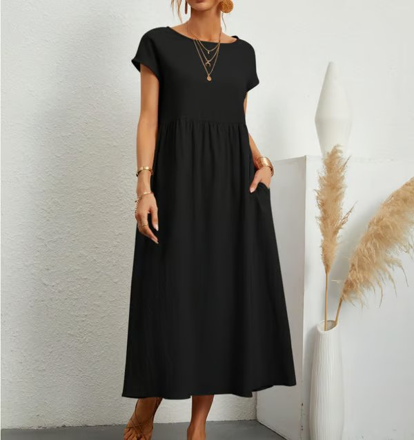 Breezy | Cotton-Linen Sleeveless Pocket Dress