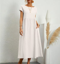 Breezy | Cotton-Linen Sleeveless Pocket Dress