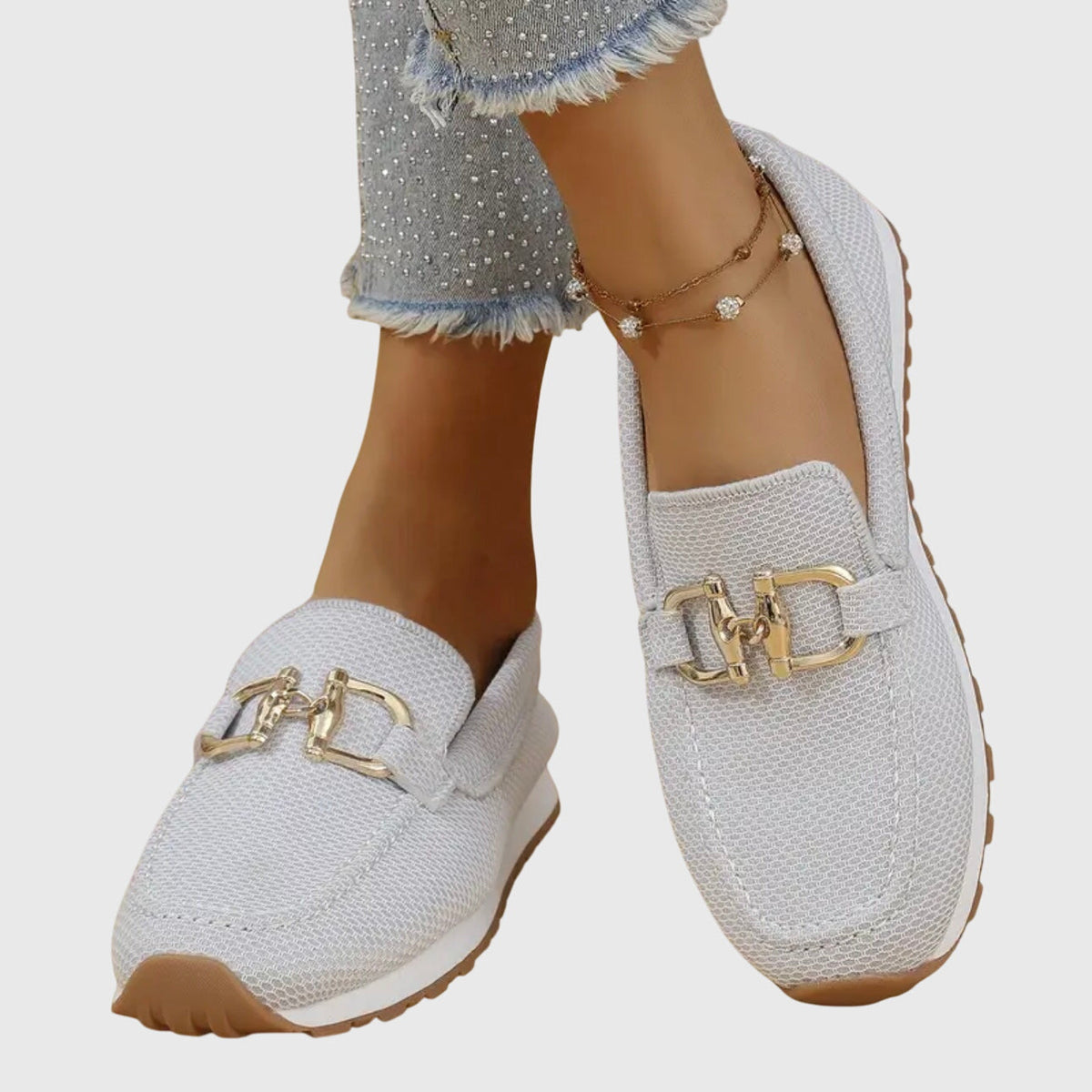 Women's Cushioned Slip On Walking Loafer Sneakers