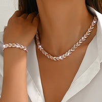 Erika | Sparkling Leaf Jewelry Set