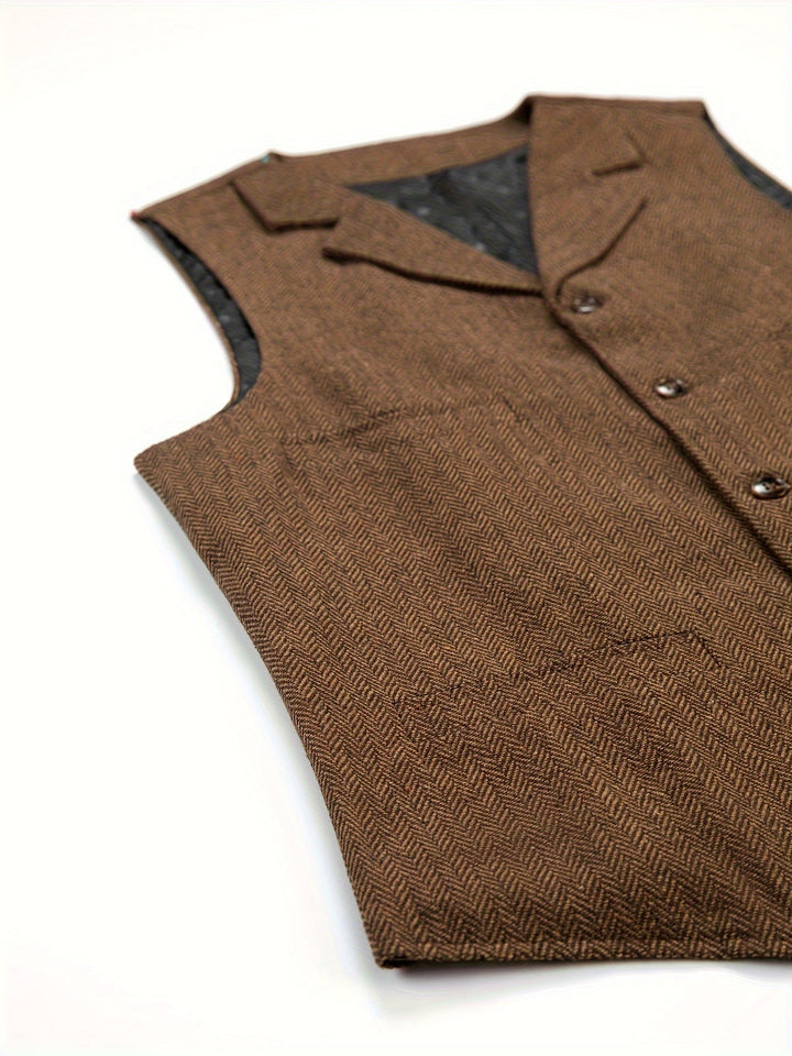 Miles | Heritage Herringbone Vest