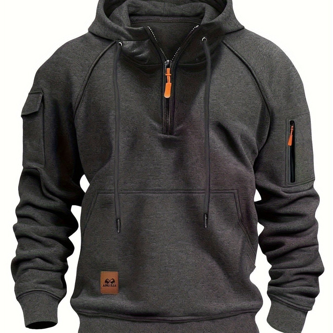 Vincent | Rugged Quarter-Zip Hoodie