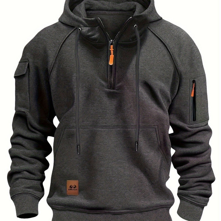 Vincent | Rugged Quarter-Zip Hoodie