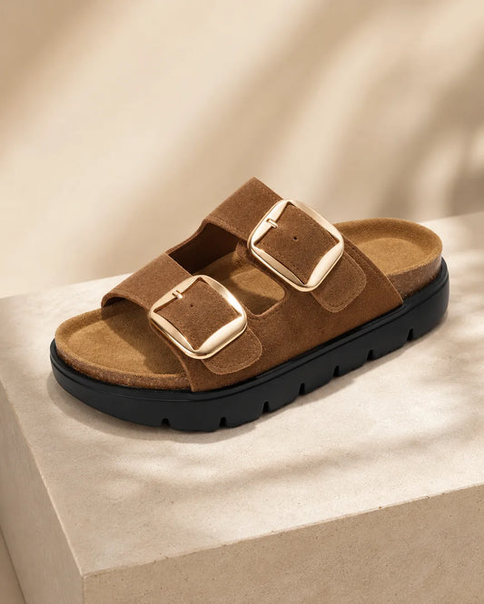 Marina in Choco Suede