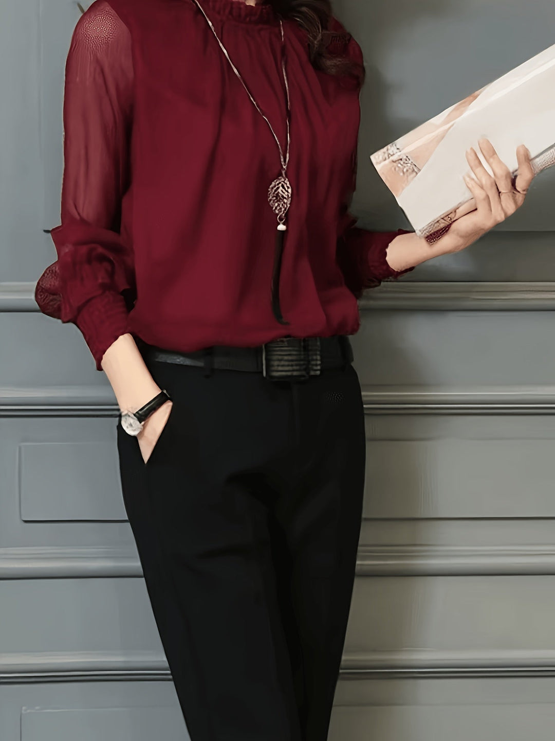 Ethel | Stand-Collar Blouse