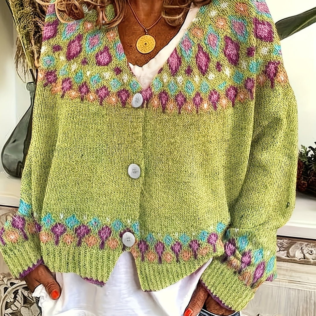 Ariana | Nordic Patterned Cardigan
