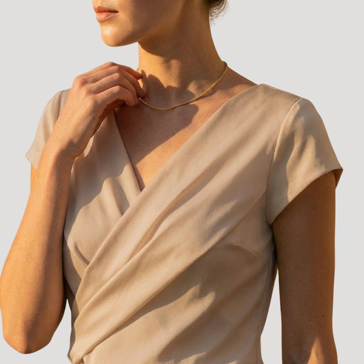 Julia | Draped Wrap Blouse