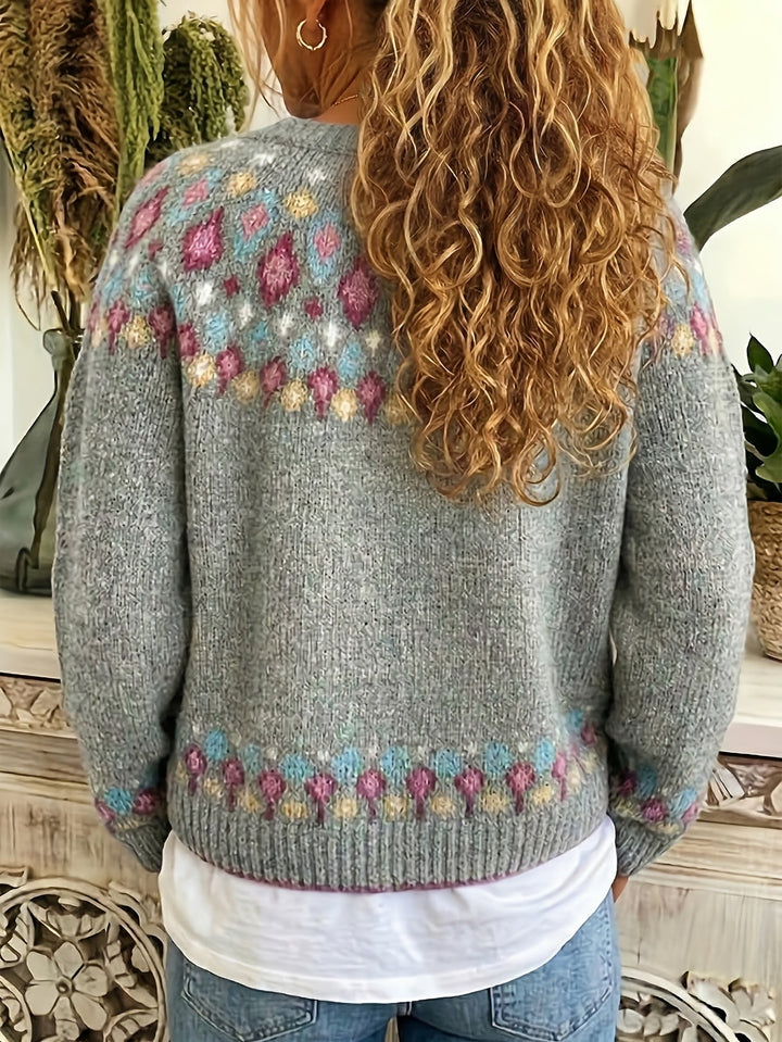 Ariana | Nordic Patterned Cardigan