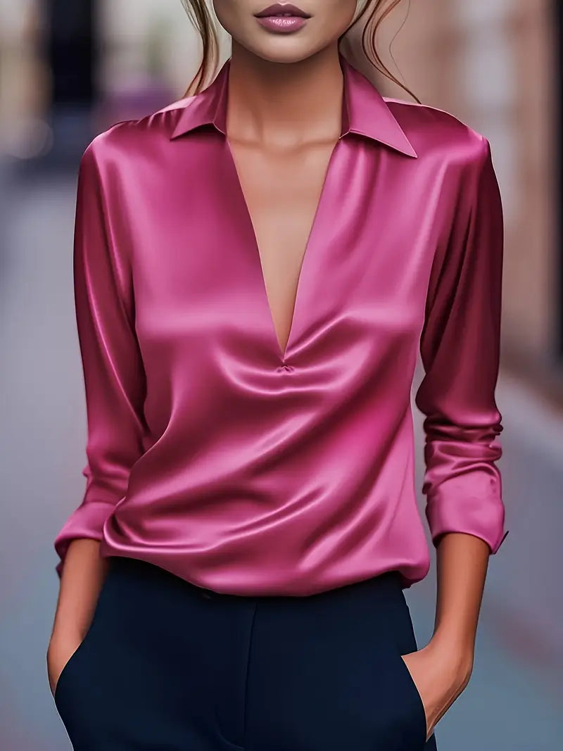 Eva | Premium V-Neck Blouse