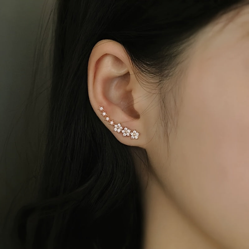 Bobbie | Timeless Floral Climber Earrings