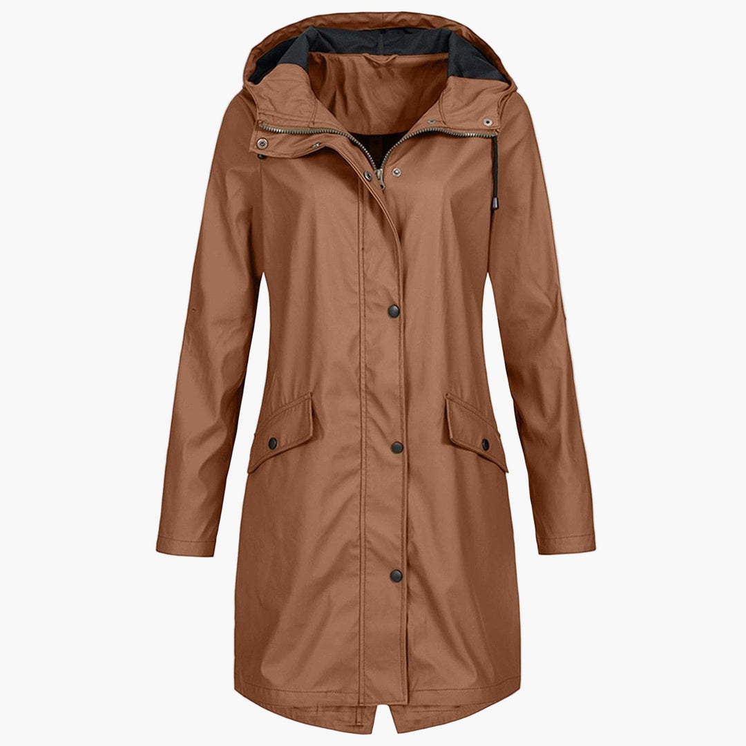 Greta | Weatherproof Longline Hooded Coat