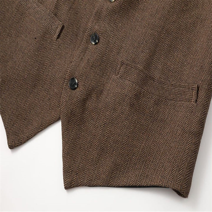 Harold | Herringbone Tailored Waistcoat
