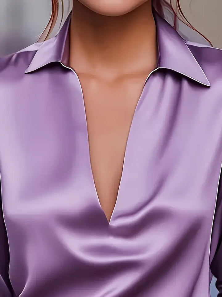 Eva | Premium V-Neck Blouse