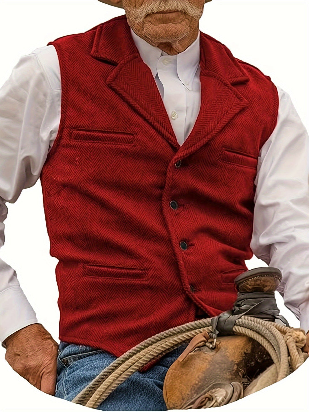 Miles | Heritage Herringbone Vest