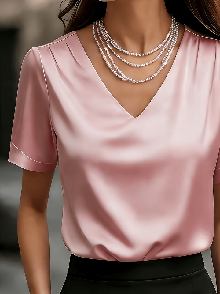 Alexis | Draped V-Neck Blouse