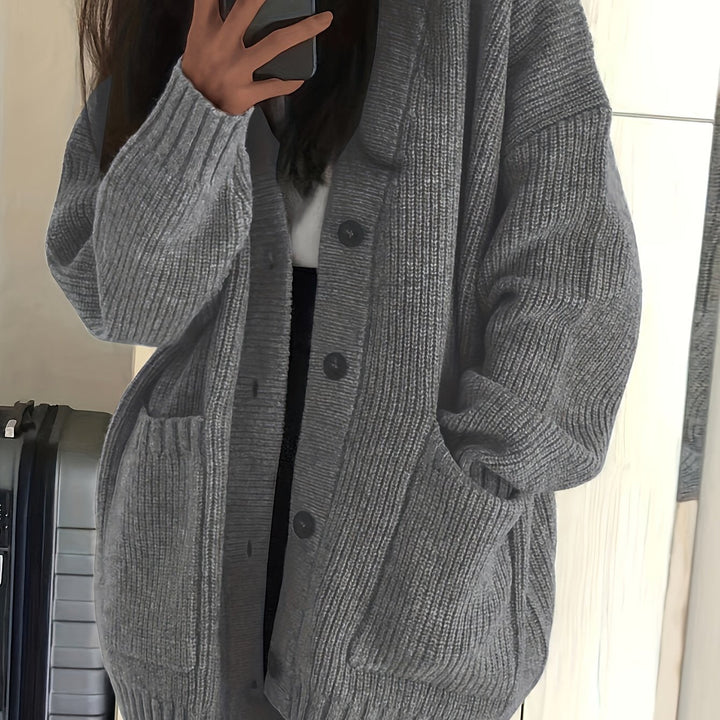 Becky | Relaxed Button-Front Cardigan