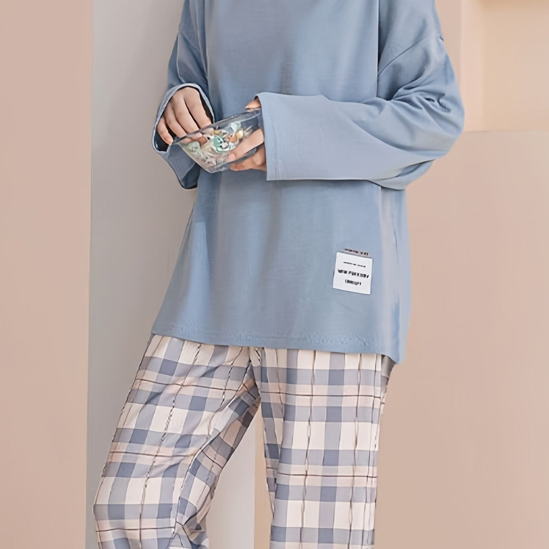 Sheryl | Relaxed Plaid Two-Piece Set