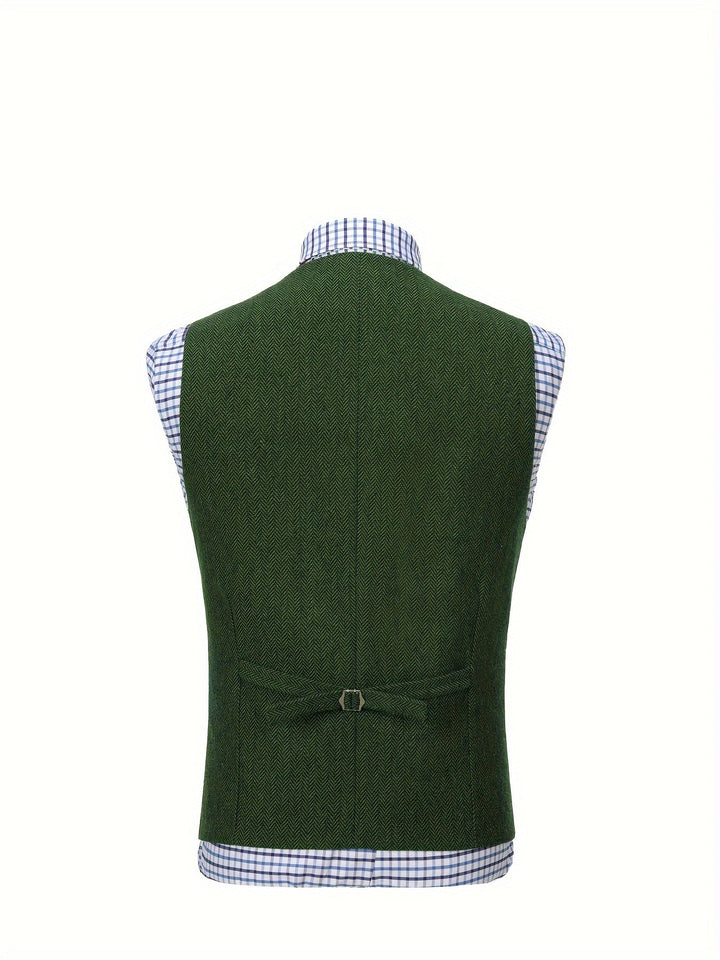 Miles | Heritage Herringbone Vest
