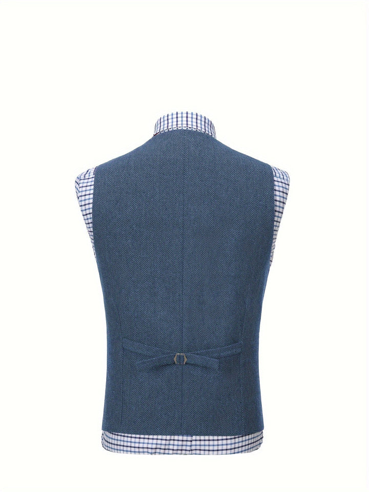Miles | Heritage Herringbone Vest