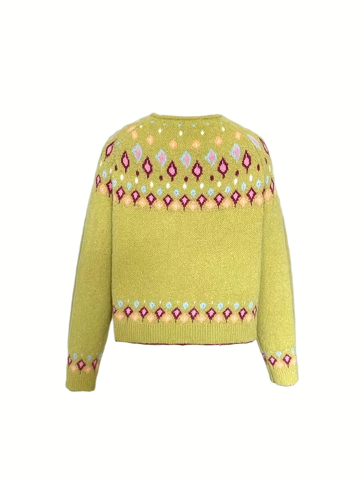 Ariana | Nordic Patterned Cardigan