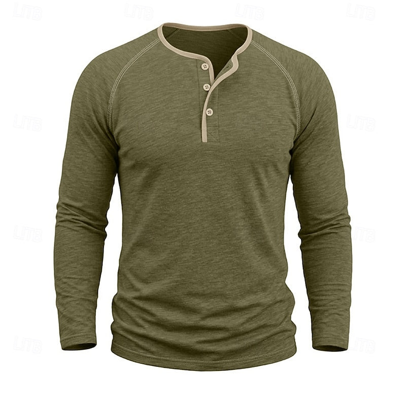 Dean | Classic Button Henley Shirt