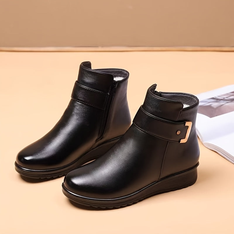 Jasmine | Cozy Buckle Ankle Boots