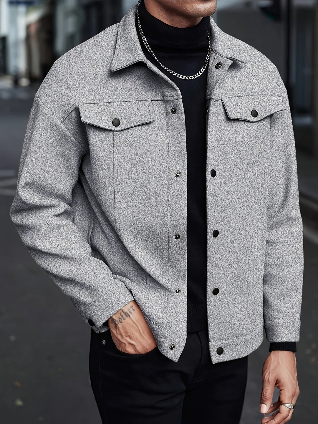 Darryl | Modern Snap-Button Jacket