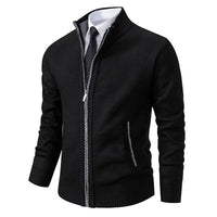 Jimmy | Men's Merino Wool Full-Zip Mock Neck Sweater