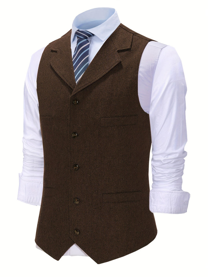 Quentin | Refined Herringbone Waistcoat