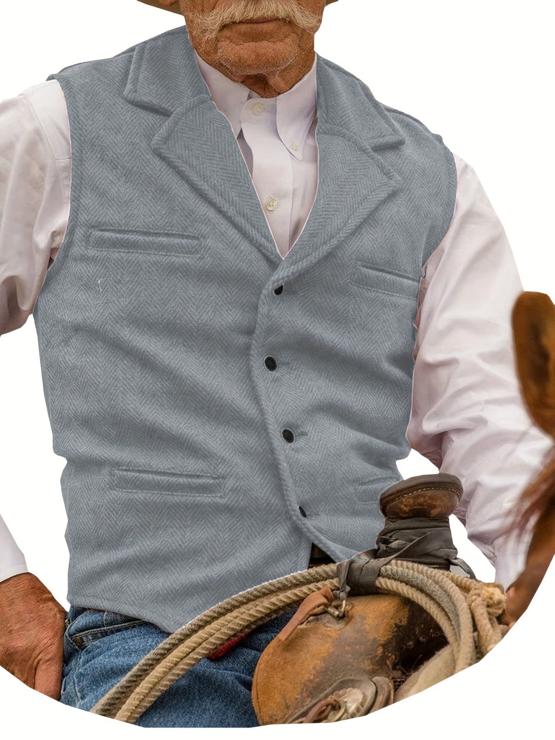 Miles | Heritage Herringbone Vest