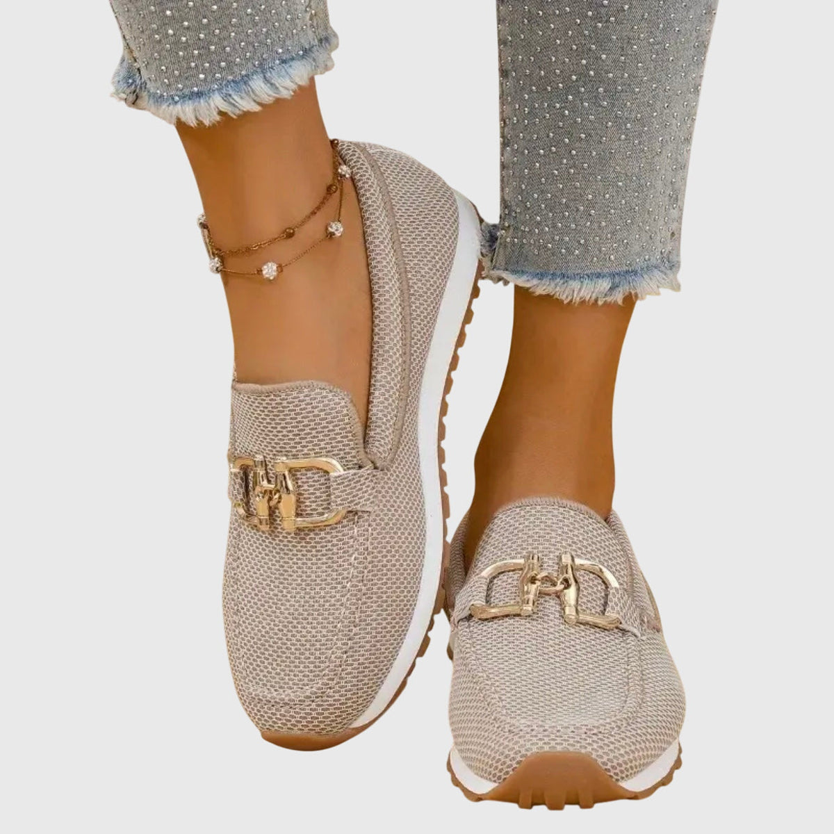 Women's Cushioned Slip On Walking Loafer Sneakers