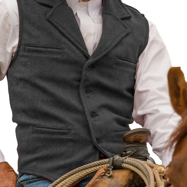 Miles | Heritage Herringbone Vest