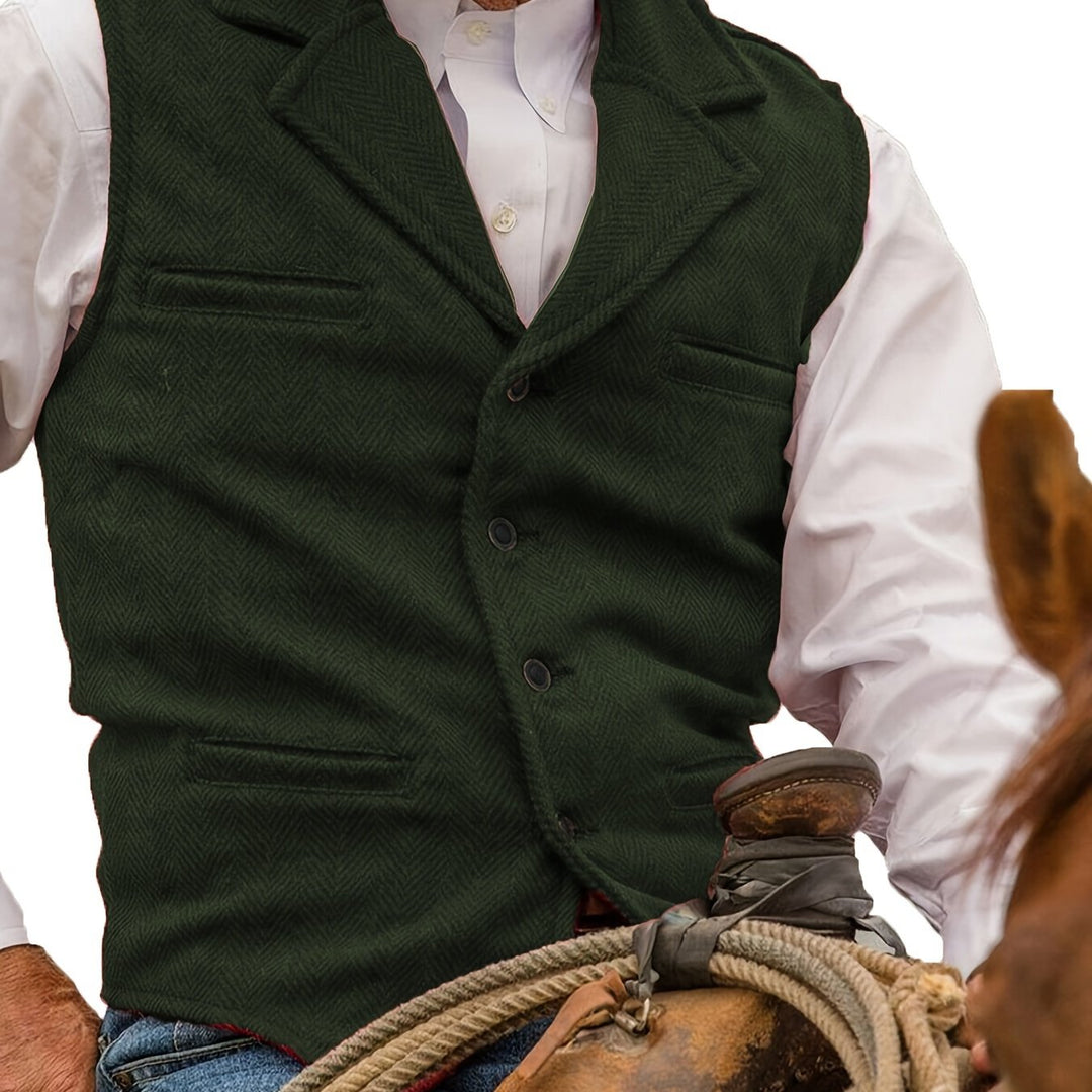 Miles | Heritage Herringbone Vest