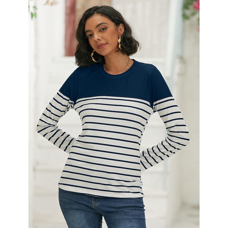 Alyssa | Striped Long-Sleeve Top