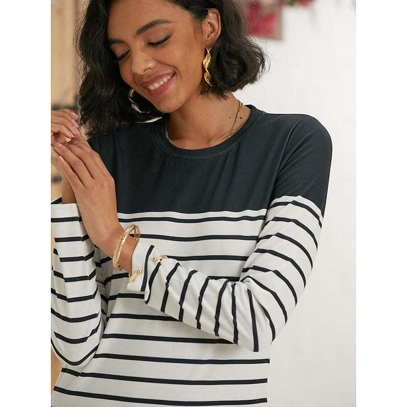 Alyssa | Striped Long-Sleeve Top