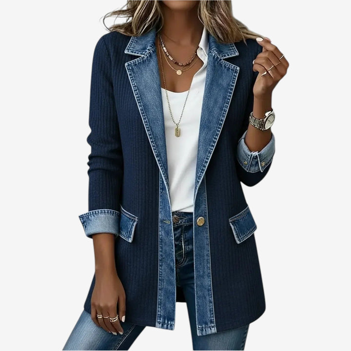 Stacy | Elegant Layered Collar Button Jacket