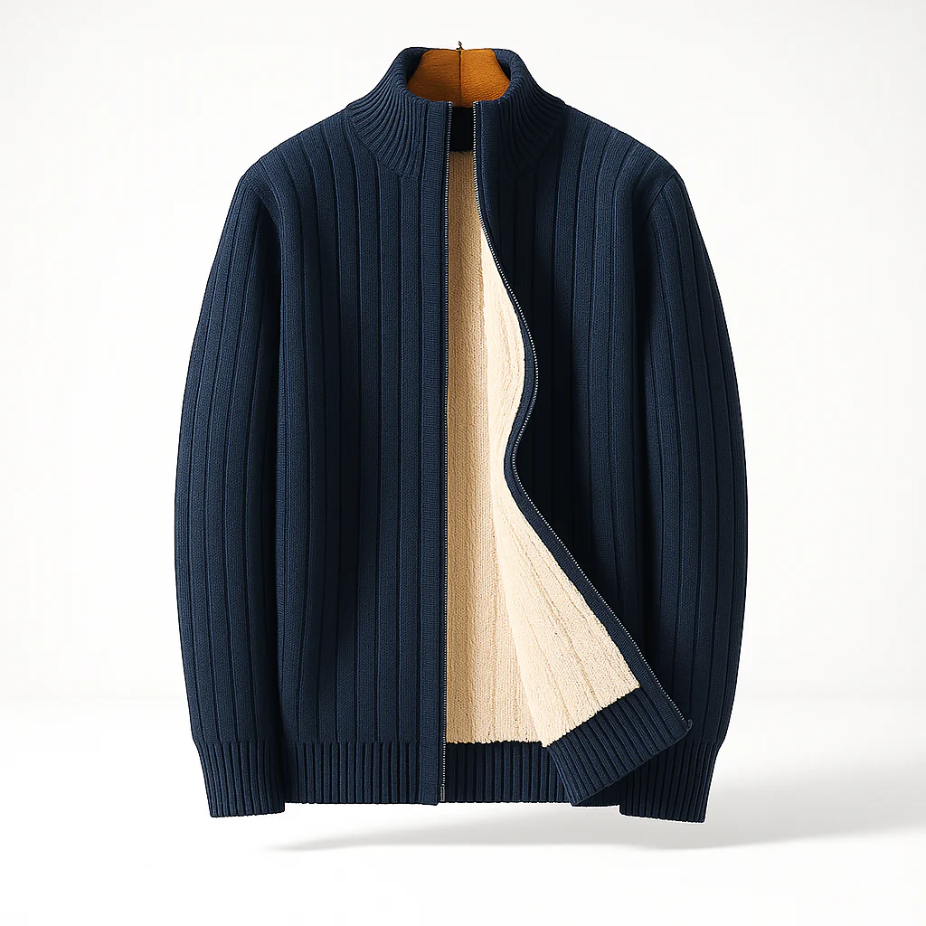 Dustin | Casual Long Sleeve Zipper Cardigan