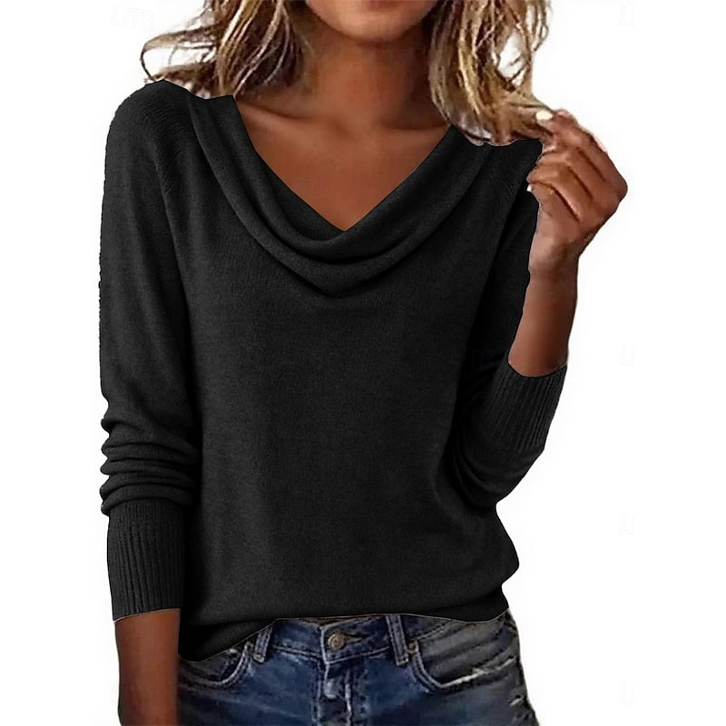 Winona | Draped Cowl Neck Sweater