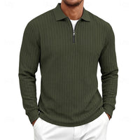 Mason | Textured Quarter-Zip Polo Shirt