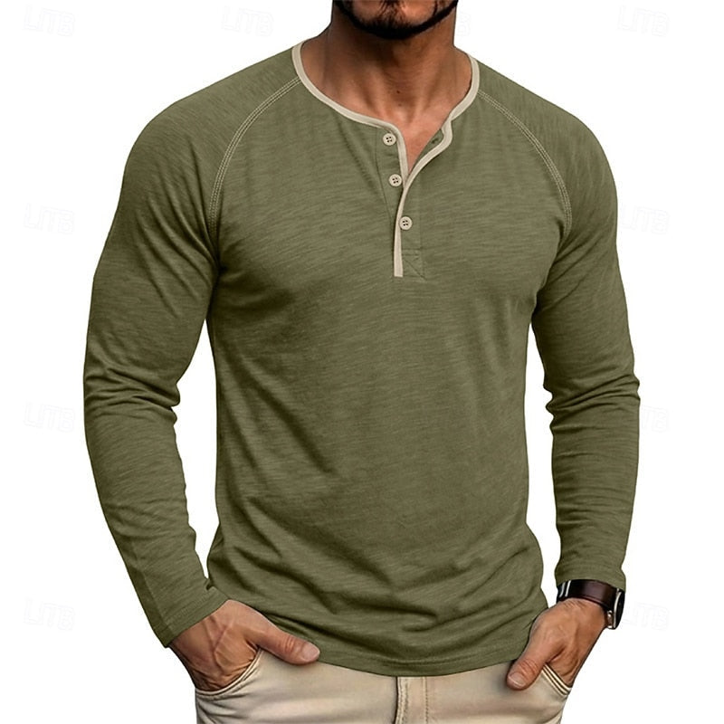Dean | Classic Button Henley Shirt