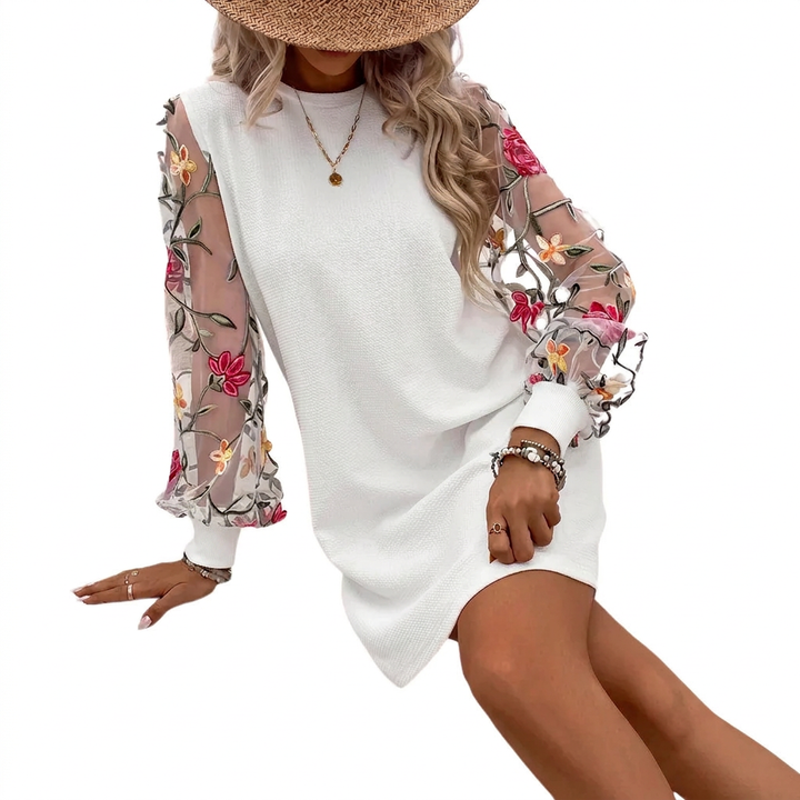 Nellie | Stylish Floral Sleeve Dress