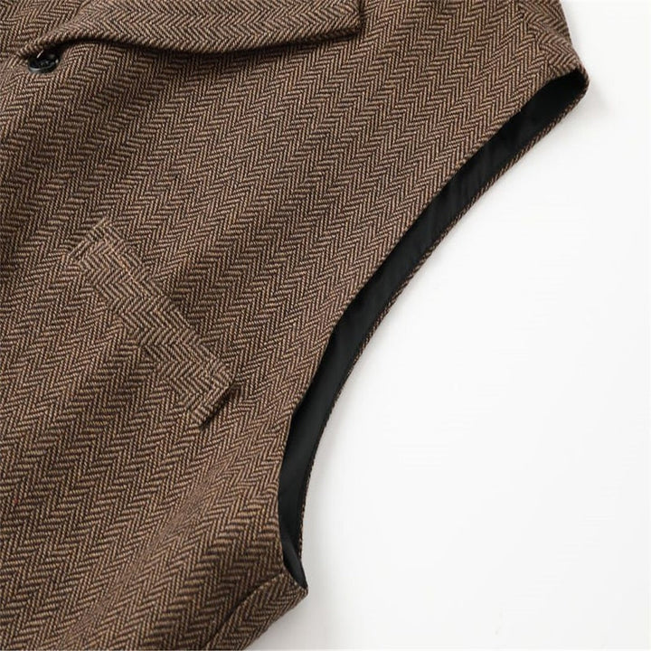 Harold | Herringbone Tailored Waistcoat