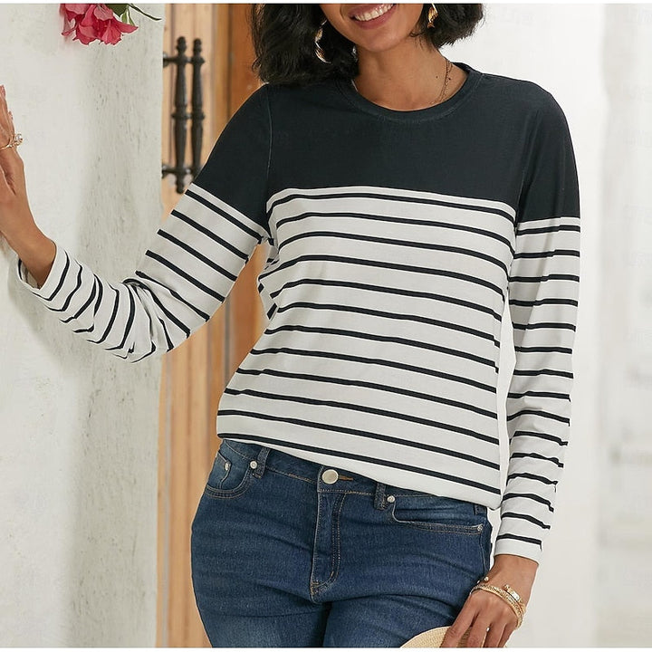 Alyssa | Striped Long-Sleeve Top