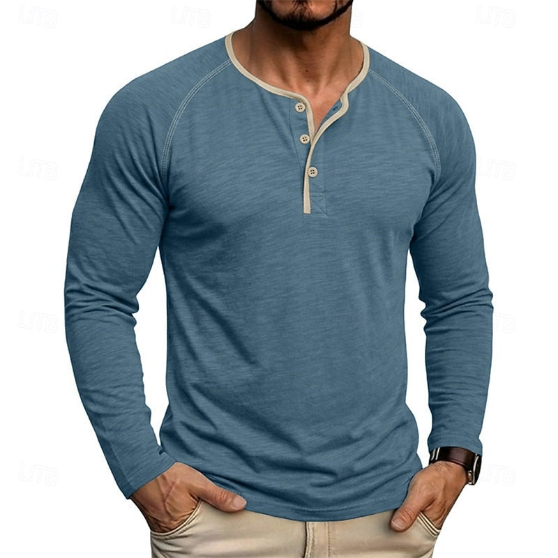 Dean | Classic Button Henley Shirt