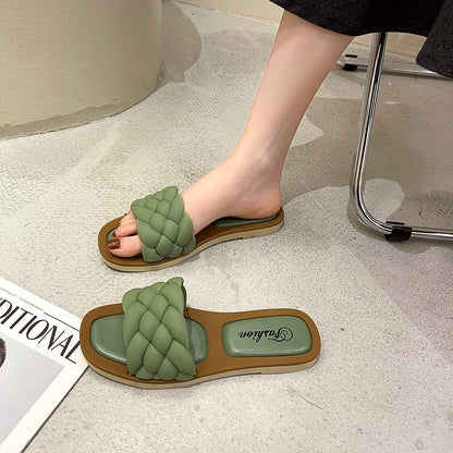 Women's Orthopaedic Braided Cloud Slides