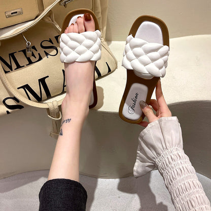 Women's Orthopaedic Braided Cloud Slides